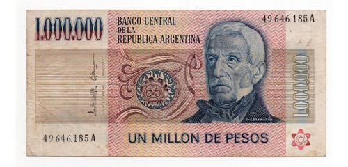 Argentina Billete 1000000 Pesos Ley 1 Millon Bot 2514 Mb-