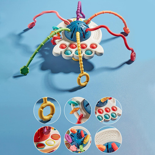 X Brinquedo Interativo Com Fio De Silicone Macio Para Bebês
