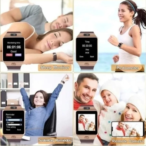 Imagen 2 de 7 de Reloj Inteligente Dz09 Chip Hombres Y Mujeres Deporte