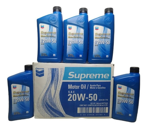 Aceite Supreme Mineral 20w-50 Chevron 946ml