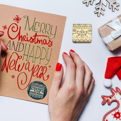 Kit Para Hacer Tarjetas De Navidad Sello De Cera Retro Con C