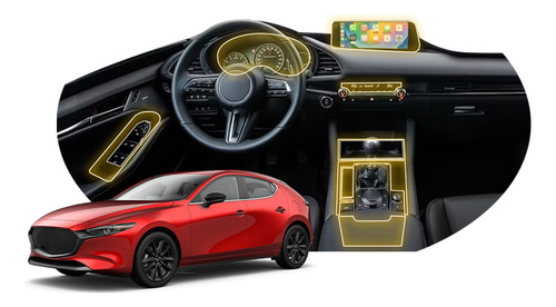 Protector Interior Kit Ppf Para Mazda 3 Color Mazda 3 2024 Pantalla 10 Pulgadas