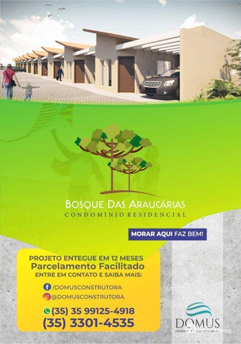 Casa Com 2 Dormitórios À Venda, 50 M² Por R$ 200.000,00 - Estância Poços De Caldas - Poços De Caldas/mg - Ca0486