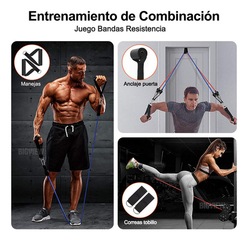 200 Lbs Kit De Pilates Banda De Resistencia Gimnasio Ligas Bandas Elasticas Ejercicio Kit De Ejercicio Ejercicios En Casa Yoga Fitness Con Cuerda Para Saltar