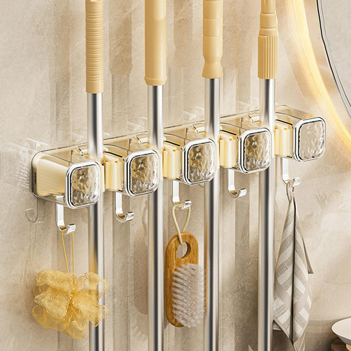 Soporte Para Escoba De Pared Pinza Para Escoba Colgador De E