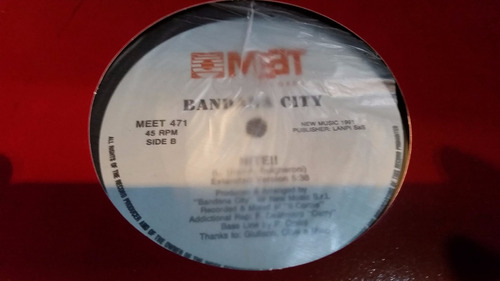 Bandana City Nite Vinilo Maxi Tapa Roja Italy 1991 Muy Bueno