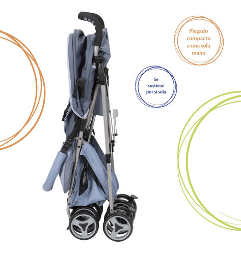 Carriola Compacta Cosco Simple Fold Organic Waves Color Gris