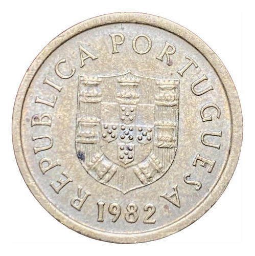 Moneda 1 Escudo Portugal 1982 Km 614