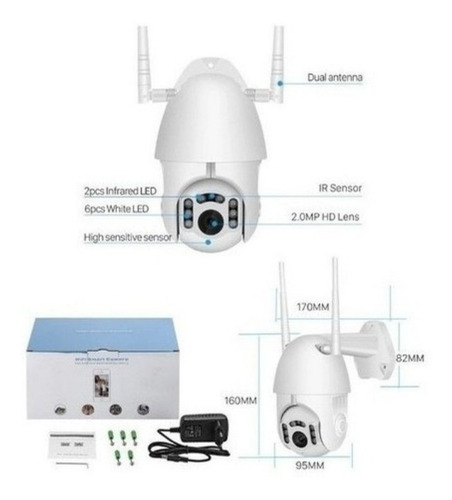 Imagen 5 de 5 de Camara Ip Wifi Exterior Inalambrica 2 Mp Zoom 5x Ml9754