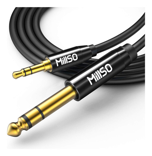 Millso Cable De Audio Estereo Macho De 0.250 in Macho 1/4 A