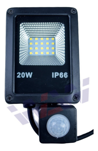 Refletor De Led 20w Com Sensor Branco Frio