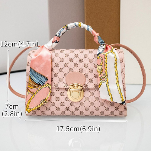 Bolso Bandolera Cuadrado Pequeño Estampado Elegante