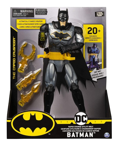 Muñeco Batman Con Cinturón, Luz Y Sonido Jugueteria Bloque