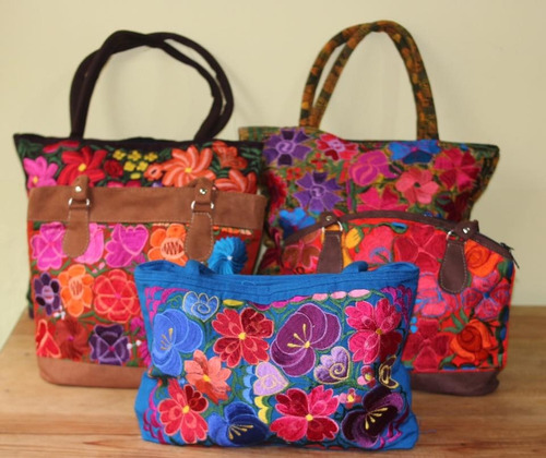 Paquete De 5 Bolsas Artesanales Mexicanas