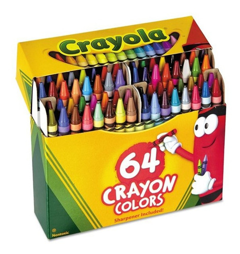 Crayola 64 Crayones Colores Surtidos Con Sacapunta Incluido