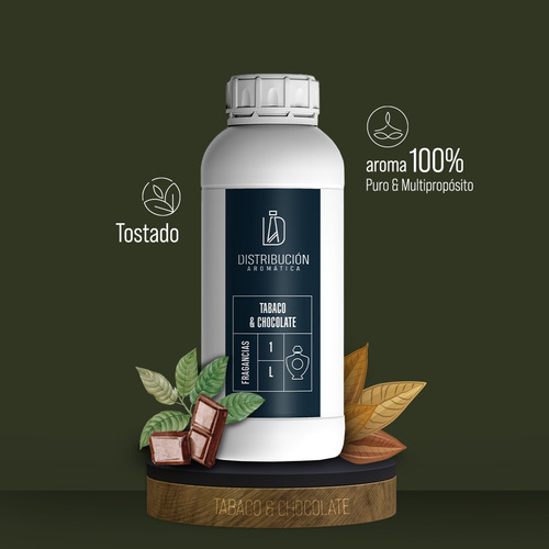 Esencia Tabaco & Chocolate P/a Diferentes Aplicaciones1000ml