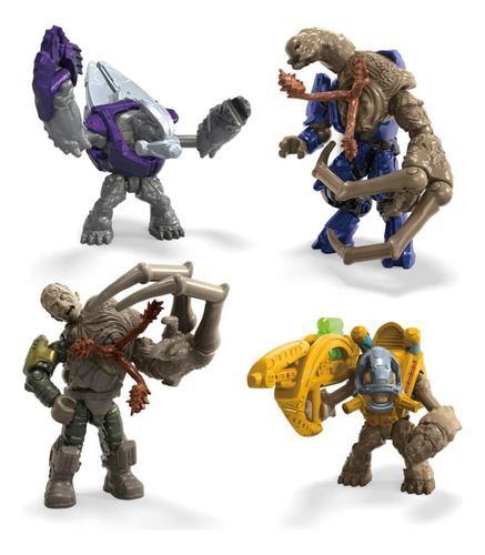 Mega Construx Halo 2 Aniversario Pack De 20 Personajes 338 Tartarus, Inquisidor, Jefe Maestro, Profeta, Guardia De Honor, Consejero, Flood