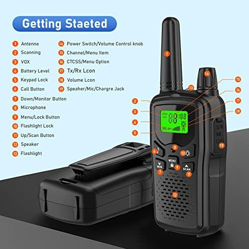 Walkie Talkies, Erelis Long Rang Walkie Talkies Con 22 Canal