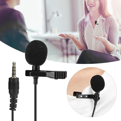 Imagen 6 de 9 de Mini Lapel Lavalier Micrófono Clip En Micrófono Para Celul