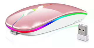 Mouse inalámbrico recargable GOOJODOQ M06 rosa