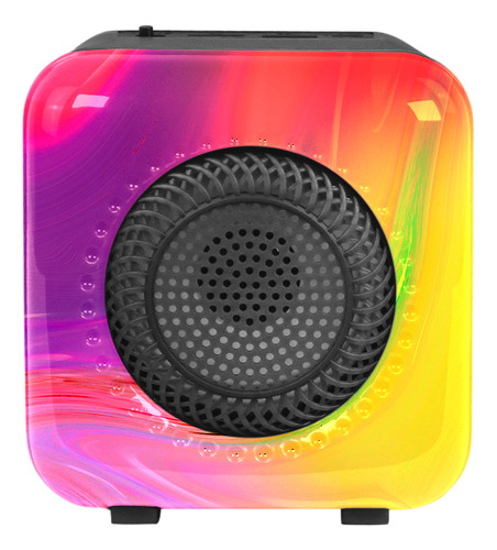 Parlante T-go Tokio Sp0310 Compacto Speaker 3  Portátil Bluetooth 5.0 Luces Led Radio Fm Usb Micro Sd Tws 