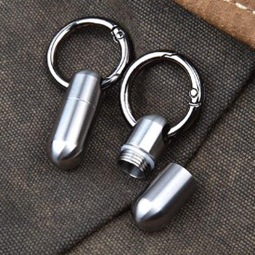 Mini Cápsula Masculina Pingente Colar Garrafa Chaveiro N