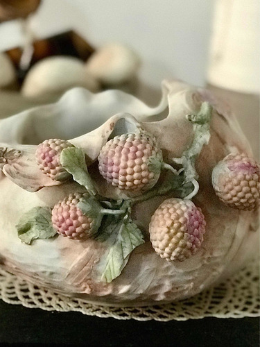 Centro De Mesa Jardinera De Porcelana Biscuit Europea