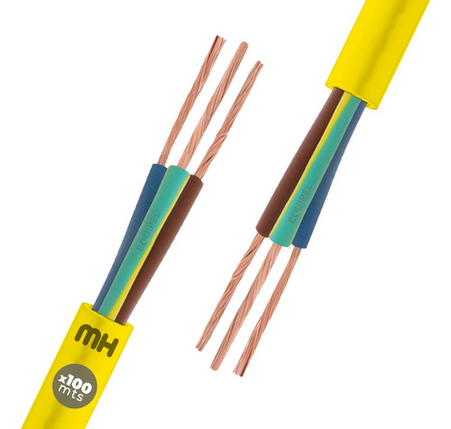 Cable Tipo Taller Mh Amarillo 3x2.5 Mm² X100 Mts Normalizado