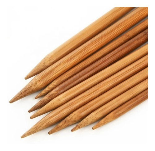 Imagen 5 de 6 de Set Palillos Para Tejer De Bambú, 2mm A 10mm (18 Tamaños)