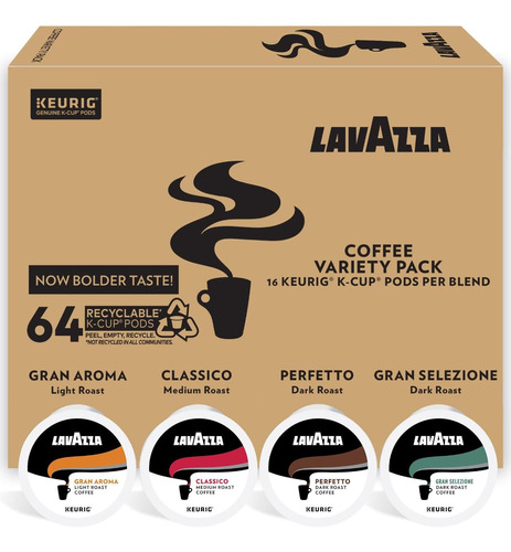 Lavazza Coffee K-cup Pods Paquete Variado Para Cafeteras De 