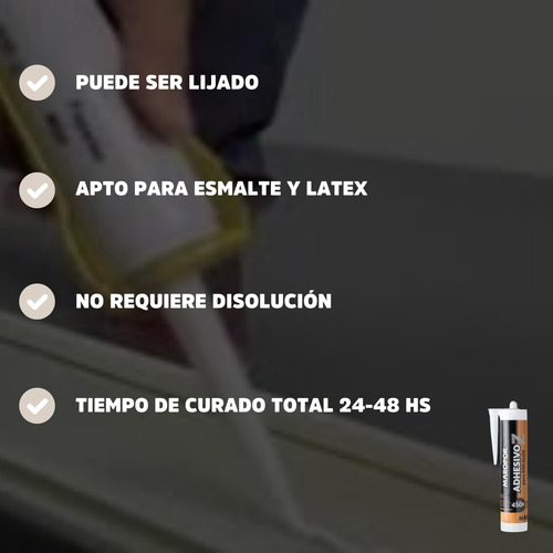 Kit 12 Pegamentos Adhesivos Zocalos Molduras Maropor 450g Blanco