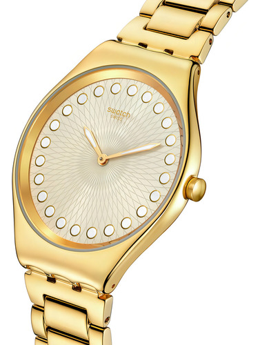 Reloj Swatch Bubbly And Bright De Acero Dorado Syxg126g Ss