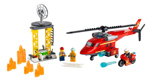Lego City Helicóptero De Resgate Dos Bombeiros 60281 Quantidade De Peças 212
