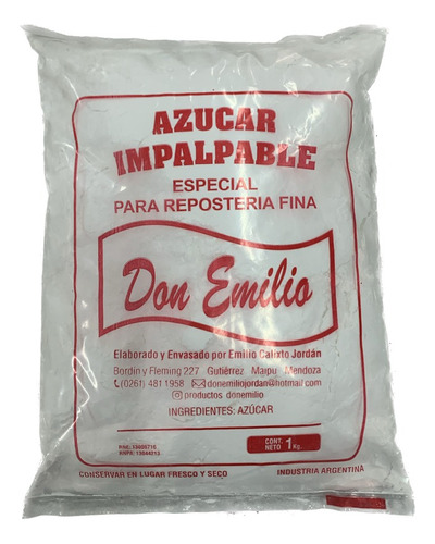 Azúcar Glass Impalpable Don Emilio X 500 G