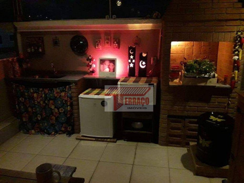 Imagem 4 de 30 de Cobertura Com 3 Dormitórios À Venda, 85 M² Por R$ 380.000,00 - Parque São Vicente - Mauá/sp - Co0739