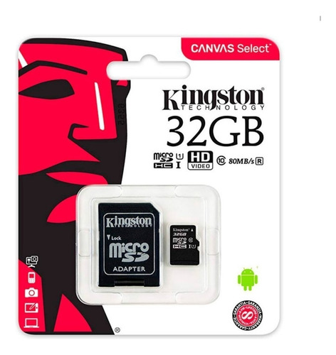 Memoria Micro Sd 32gb Con Adaptador Celulares Fotografía Cam