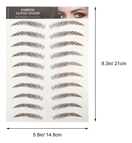 5 Hojas Prácticas De Pegatinas Artificiales Para Cejas, De S