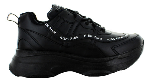 Miss Pink Tenis Casual Negro Para Mujer 80188