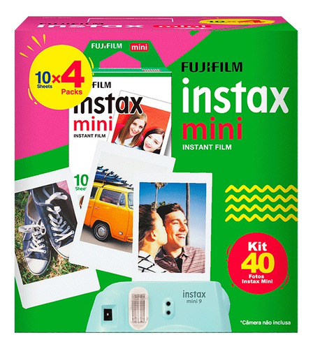 Filme Instantâneo Fujifilm Instax Mini 40 Fotos - 705065388