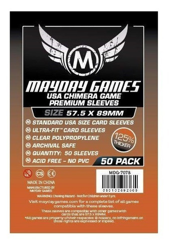Sleeves Mayday - Standard Usa Chimera Premium [naranja]