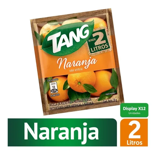 Refresco En Polvo Tang Naranja Rinde 2 Litros Caja X12 Uds.