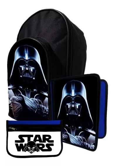 Kit Mochila Carpeta Cartuchera Star Wars Darth Vader #99