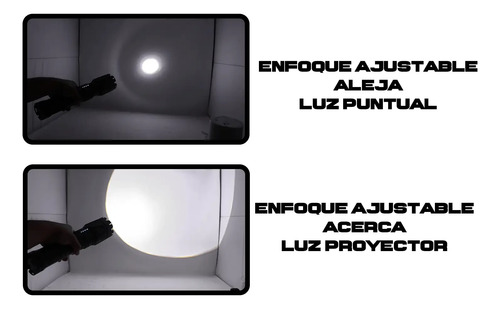 Linterna Lampara Táctica Led De Largo Alcance Recargable Led