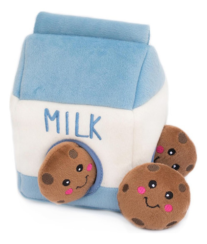 Kit 4 Zippypaws Interactive Dog Plush Zippy Burrow Design Milk With Cookies