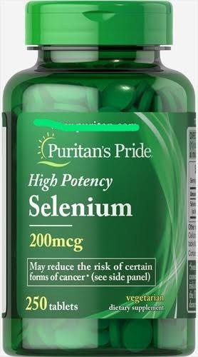 Selenio Selenium 200mcg 250 Tabletas Puritans Pride Usa