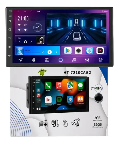 Multimídia 2 DIN H-Tech 7'' IPS Carplay Android Auto GPS Bluetoot...