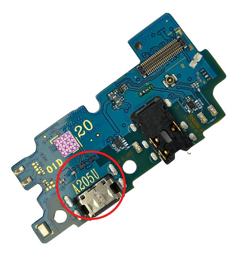 Placa Flex Carga Pin Carga Compatible Samsung A20 / A205u
