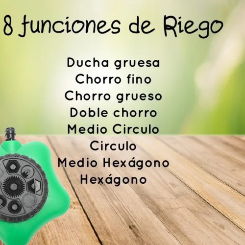 Imagen 5 de 9 de Kit Manguera Trenzada 25m + Acoples 1/2 + Aspersor 8 Funcion