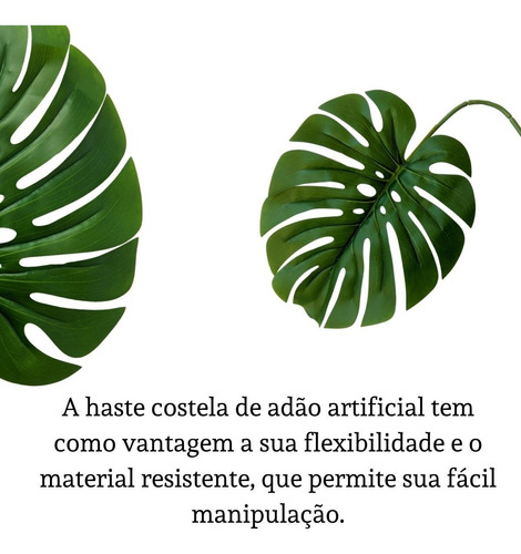 4 Folhas De Costela De Adão Artificial Tamanho Grande, Cor Verde Planta  Artificial Decoração E Enfeite | MercadoLivre