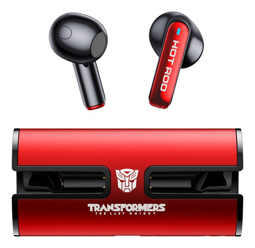 Transformers Tf-t02 Audífono Inalámbrico Bluetooth 5.3 Rojo